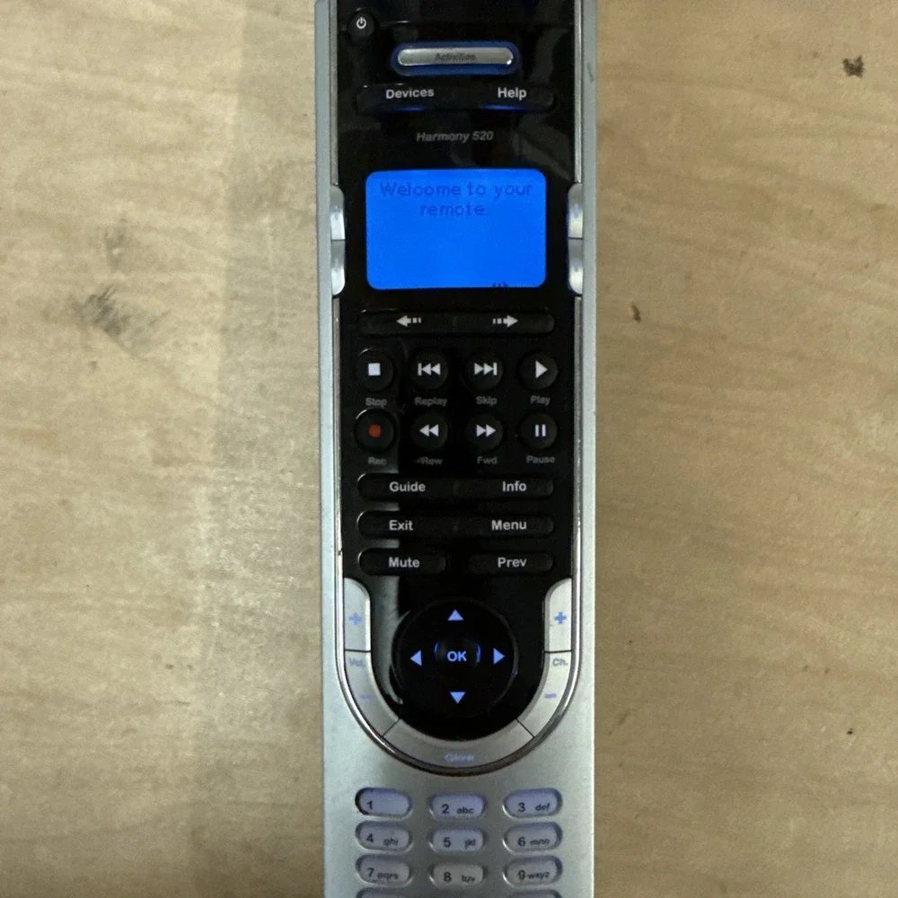 Logitech Harmony 520 Universal Remote‎ TESTED Clean Programmable Pre-owned